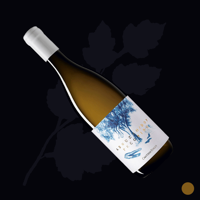 White wine of Abruzzo Pecorino d'Abruzzo Dop Cantina Tollo